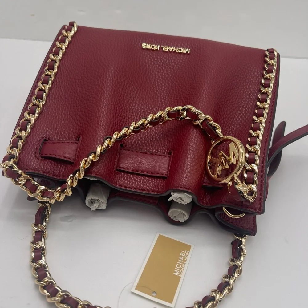 MICHAEL KORS Mina Small Chain Crossbody XBody Bag Belt Chain Inlay
Cherry
NWT - Picture 6 of 16